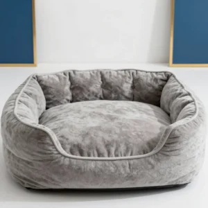 Plush Washable Round Pet Bed